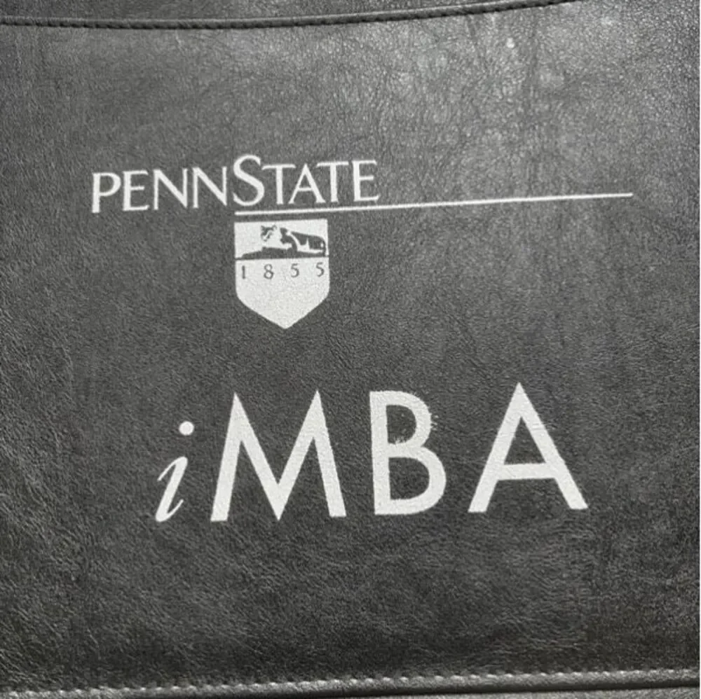 Penn State University iMBA Zippered Portfolio Padfolio Organizer Black Leeds